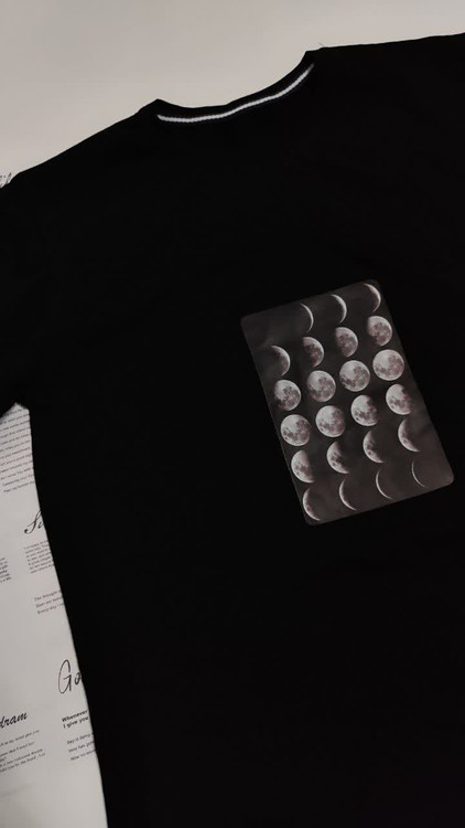 تیشرت زنانه نخ پنبه فری سایز طرح هلال ماه