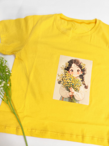 کراپ تیشرت نخ پنبه فری سایز دختربهار