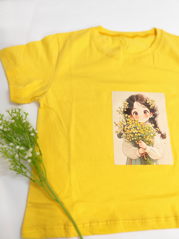 کراپ تیشرت نخ پنبه فری سایز دختربهار