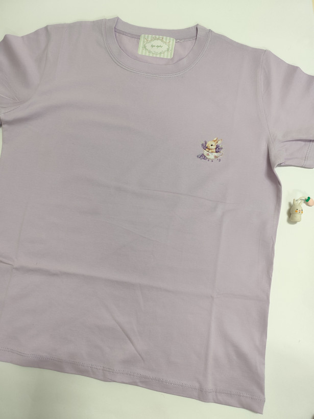 تیشرت زنانه نخ پنبه فری سایز طرح خرگوش