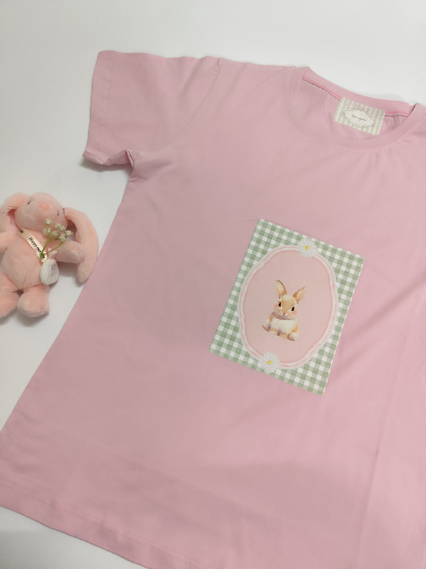 تیشرت زنانه نخ پنبه فری سایز طرح خرگوش