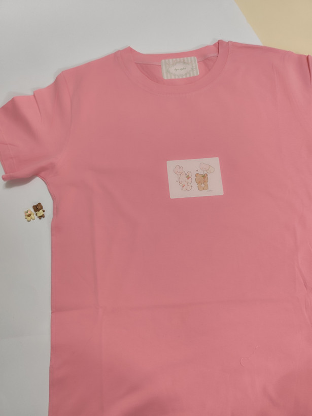 تیشرت زنانه نخ پنبه فری سایز طرح خرس