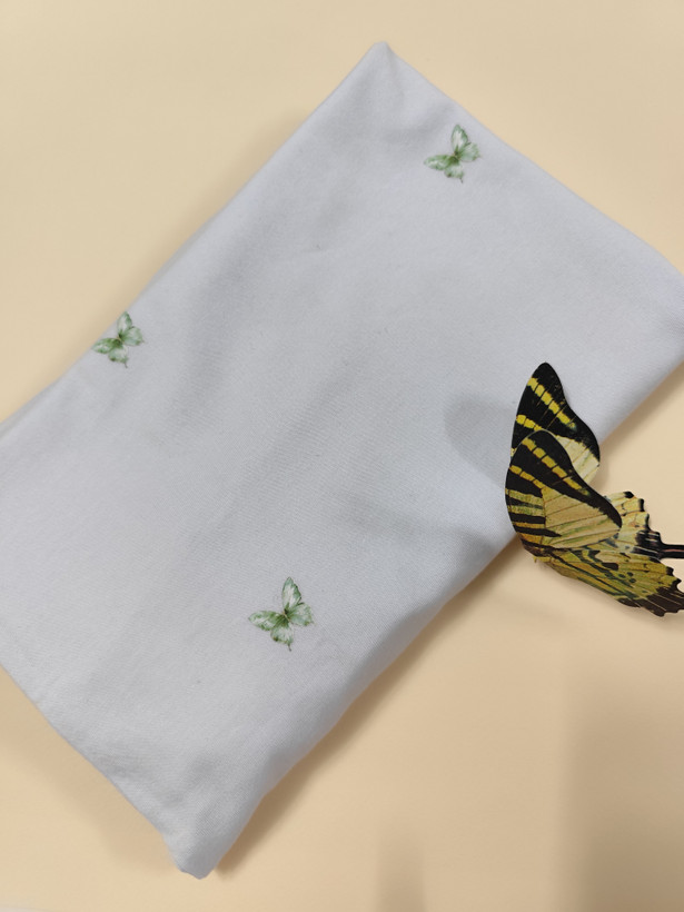 تیشرت زنانه نخ پنبه فری سایز طرح پروانه