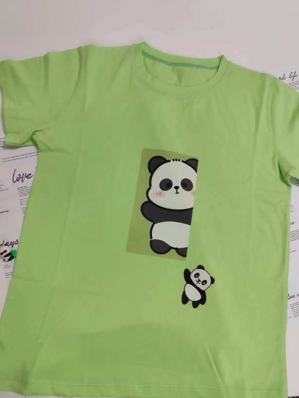 تیشرت زنانه نخ پنبه فری سایز طرح پاندا