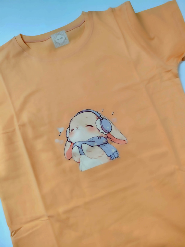 تیشرت زنانه نخ پنبه فری سایز طرح خرگوش