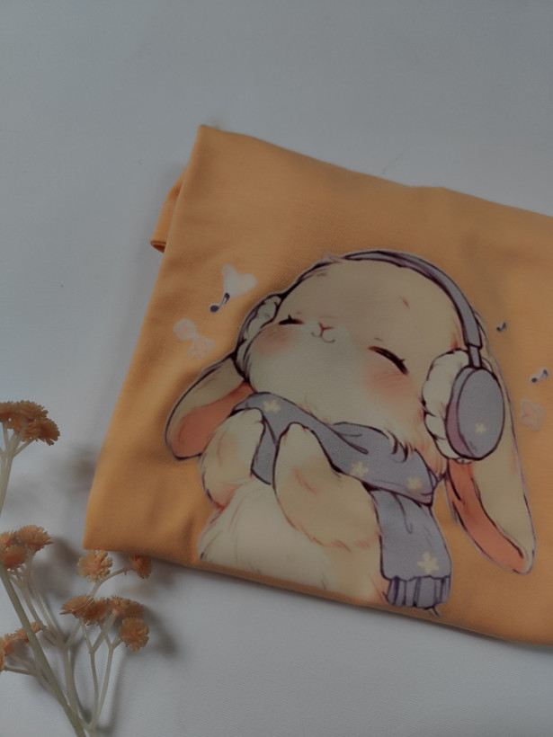 تیشرت زنانه نخ پنبه فری سایز طرح خرگوش