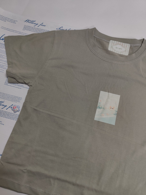 کراپ تیشرت نخ پنبه فری سایز طرح پیشی پینترستی