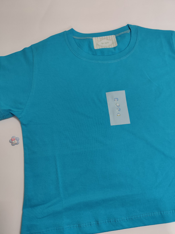 کراپ تیشرت نخ پنبه فری سایز طرح پنگوئن