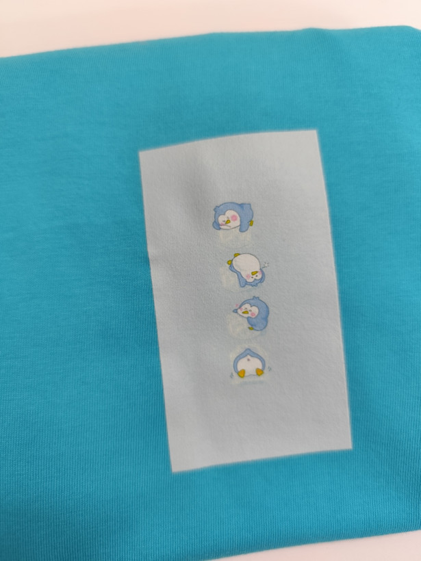 کراپ تیشرت نخ پنبه فری سایز طرح پنگوئن