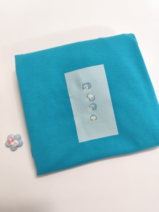 کراپ تیشرت نخ پنبه فری سایز طرح پنگوئن