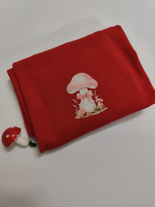 کراپ تیشرت نخ پنبه فری سایز طرح قارچ پینترستی