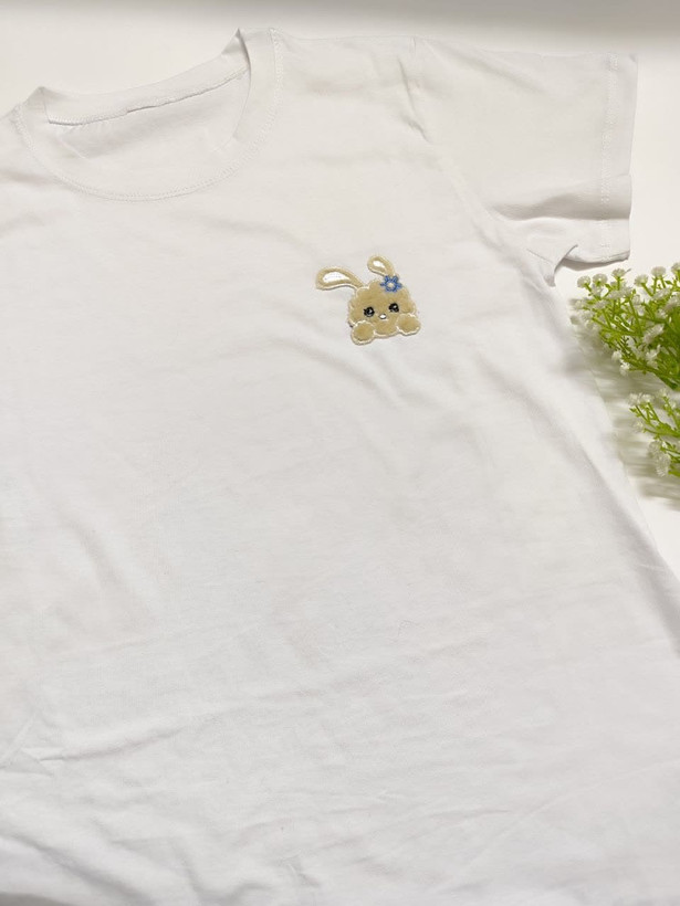 تیشرت زنانه نخ پنبه فری سایز طرح خرگوش