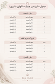 جدول سایز جوراب شلواری